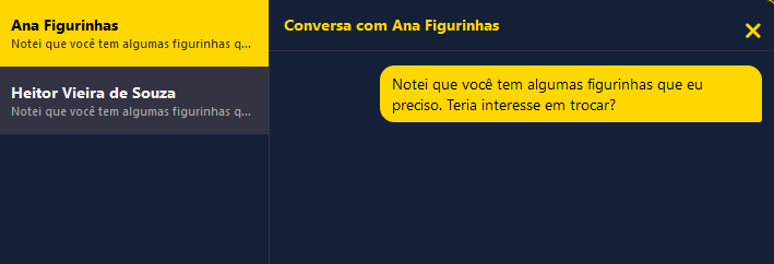 Tela de Chat com Usuários